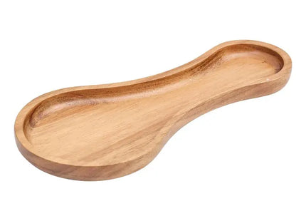 Reposacucharas de madera de acacia marrón - 209607