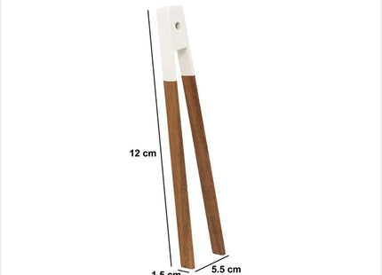 Pinzas para tostadas, 5,5 cm de largo, madera de acacia oscura - 209643