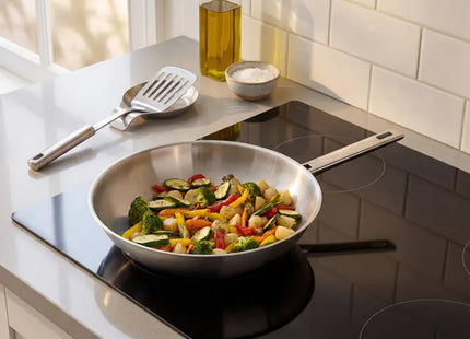 Wok "Brillantez" de aluminio, 28 cm de diámetro, acero inoxidable- 209658