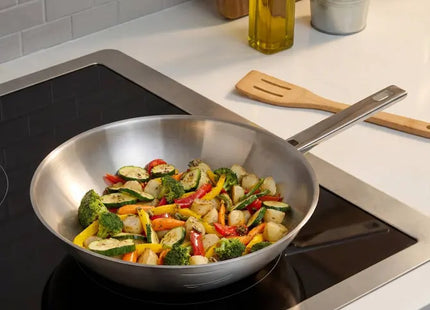 Wok "Brillantez" de aluminio, 28 cm de diámetro, acero inoxidable- 209658