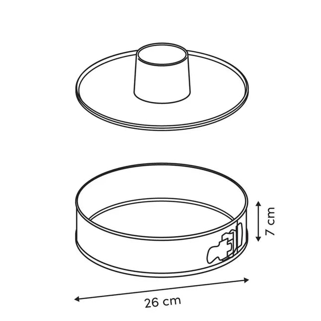 Molde desmontable 2 en 1, 26 cm de diámetro - 209669