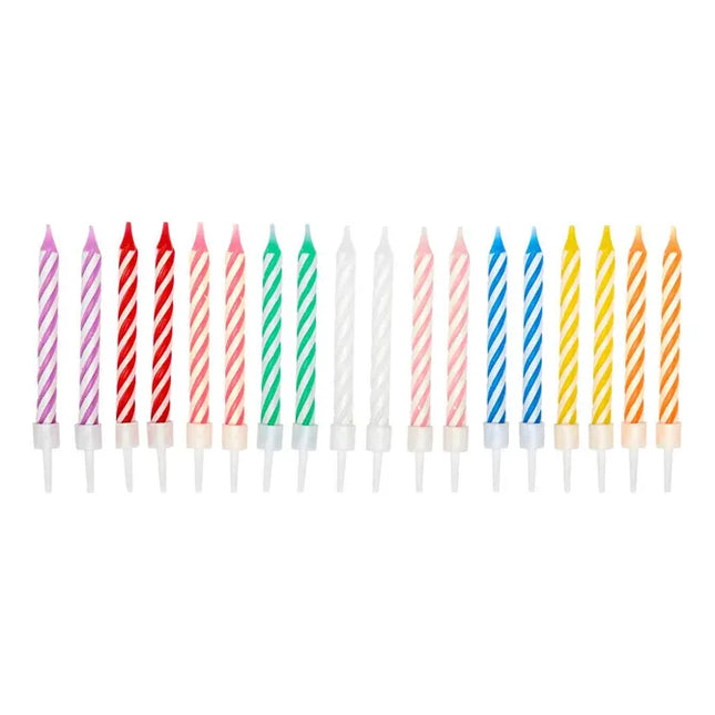 20 velas de cumpleaños multicolores  - 209692