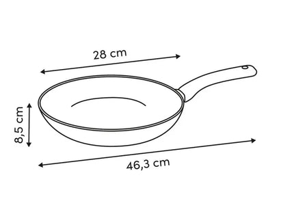 Sartén "Neo" D28cm de aluminio gris - 209722
