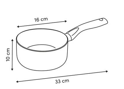 Cacerola  "Neo" D16cm de aluminio gris - 209724