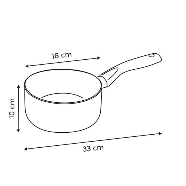 Cacerola  "Neo" D16cm de aluminio gris - 209724