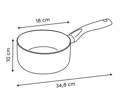 Cacerola  "Neo" D18cm de aluminio gris - 209725