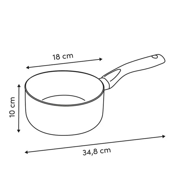 Cacerola  "Neo" D18cm de aluminio gris - 209725