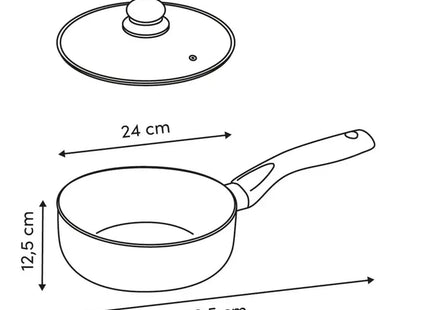 Sartén "Neo" D24cm de aluminio gris - 209729