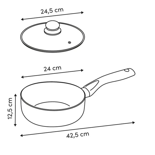 Sartén "Neo" D24cm de aluminio gris - 209729