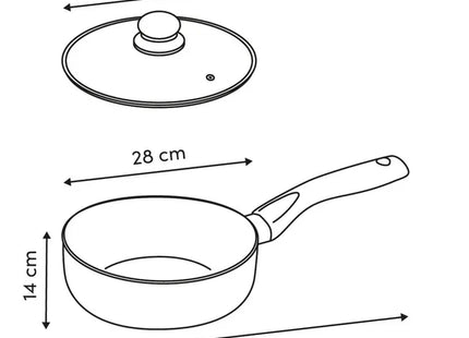Sartén "Neo" D28cm de aluminio gris - 209730