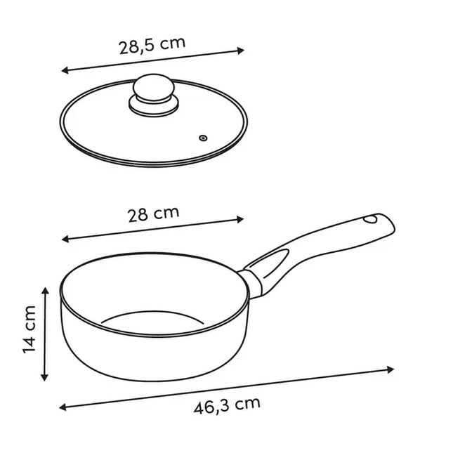 Sartén "Neo" D28cm de aluminio gris - 209730