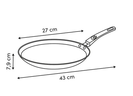 Sartén "Neo" para crepes D27cm de aluminio gris - 209731