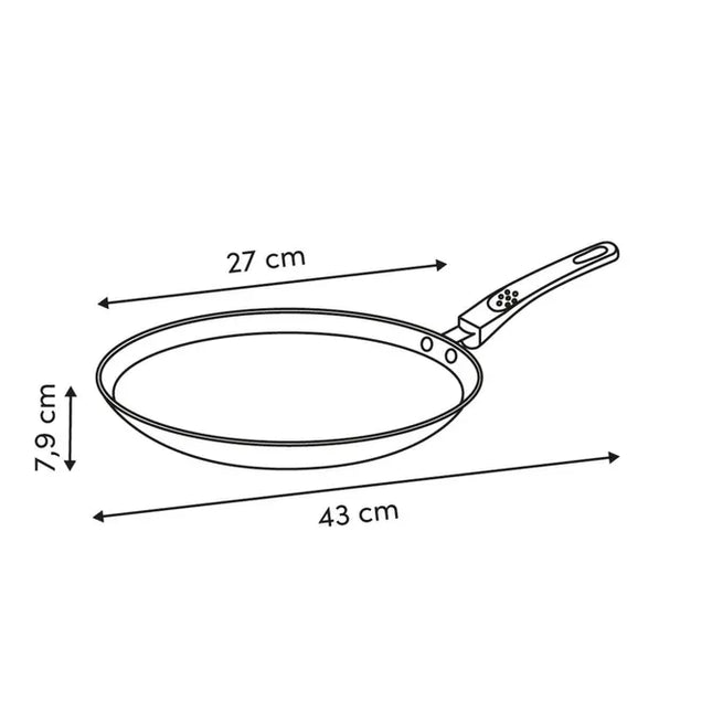 Sartén "Neo" para crepes D27cm de aluminio gris - 209731