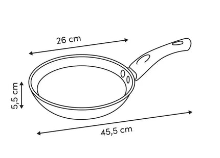 Sartén "Solstice" D26cm de aluminio beige - 209759