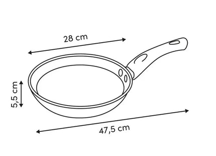 Sartén "Solstice" D28cm de aluminio beige - 209760