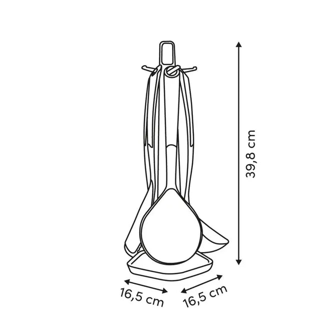 5 utensilios de cocina esenciales en un soporte - 209784