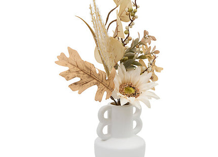 Arreglo de flores secas "Dibia" alto 35 cm con tarro de cerámica overtido - 210101
