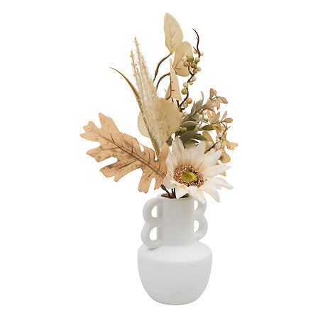 Arreglo de flores secas "Dibia" alto 35 cm con tarro de cerámica overtido - 210101