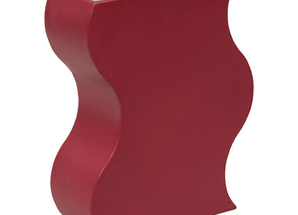 Jarrón de metal "Chéri" altura 35 cm rojo rubí - 210128