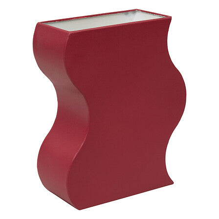Jarrón de metal "Chéri" altura 35 cm rojo rubí - 210128