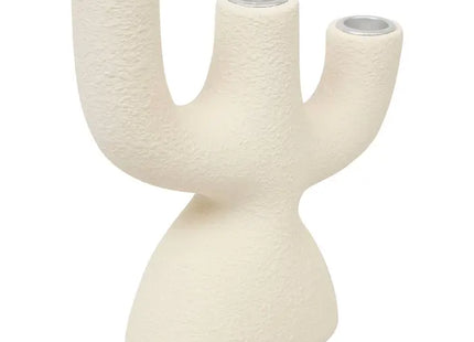 Candelabro "Wonj" blanco 18x7,5cm - 210159