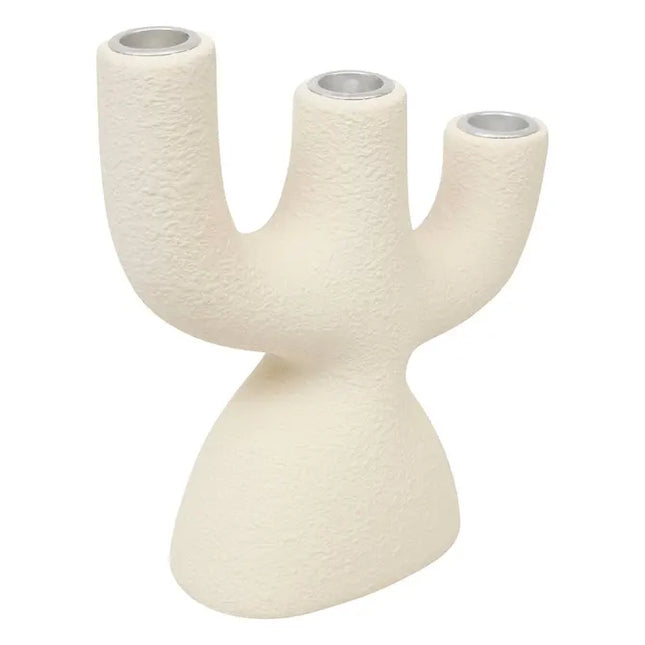 Candelabro "Wonj" blanco 18x7,5cm - 210159