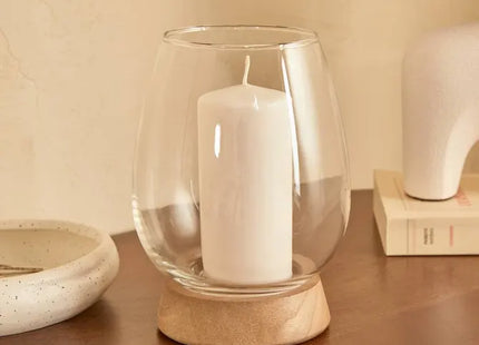 Portavelas transparente "Wonj" de 13,5 x 18,5 cm - 210161