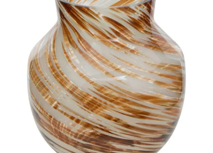 Jarrón "Arvo" ámbar, 20 cm de alto - 210181