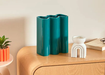Jarrón "Flow" verde, A25,3cm - 210189