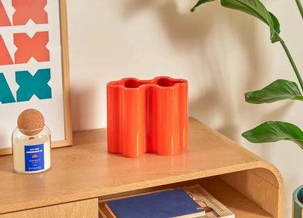 Jarrón "Flow" naranja17,2 cm de alto - 210199