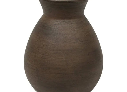 Jarrón marrón "Wonj" 20 cm de alto - 210201
