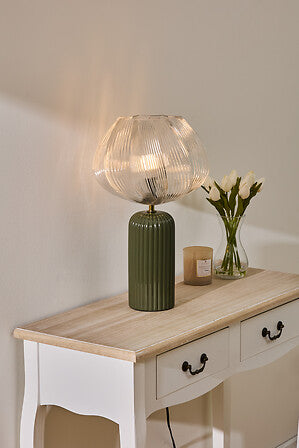 Velador "Phylas" D27,5 x A45,5 cm cerámica verde - 210349A