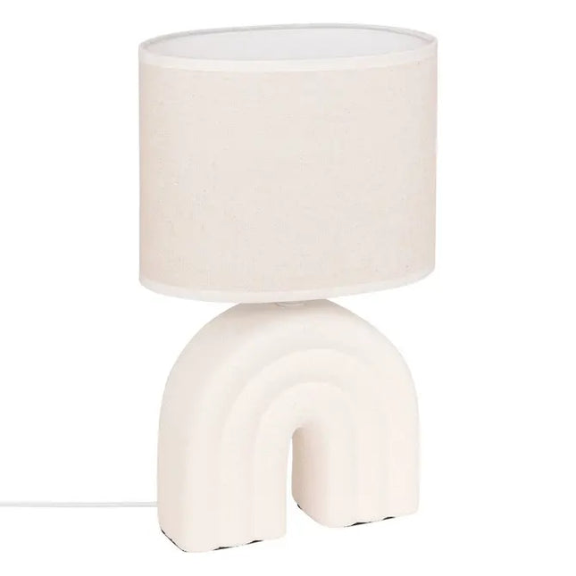 Velador de mesa "Gabin" blanca con forma de seta A32cm -  210360