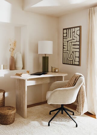 Velador "Vinus" A69cm caqui - 210367