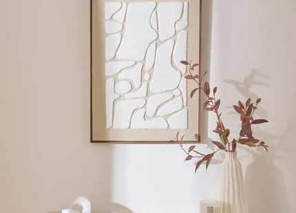 Cuadro enmarcado "Ziad" 3D, Beige, 50x70cm - 210453