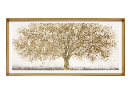 Cuadro impreso enmarcado de "Eka" color marrón, 78x38cm - 210488