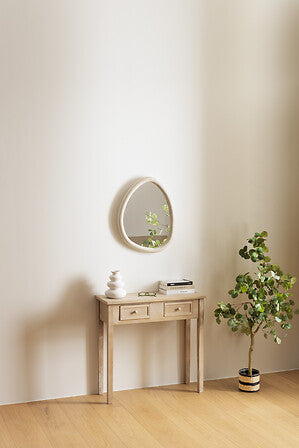 Espejo forma orgánica "Chesni" 60x47cm MDF blanco - 210492