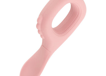 Set babero y cuchara "Yum" silicona rosa - 211062A