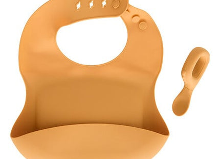 Set babero y cuchara "Yum" silicona amarillo - 211062D