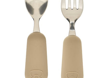 uego de cubiertos cuchara y tenedor "Yum" largo 16.5 cm beige - 211063C