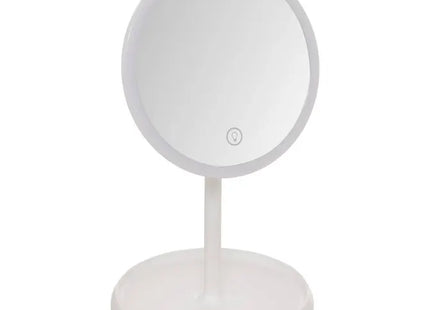 Espejo iluminado, 19 cm de ancho, color blanco - 211439