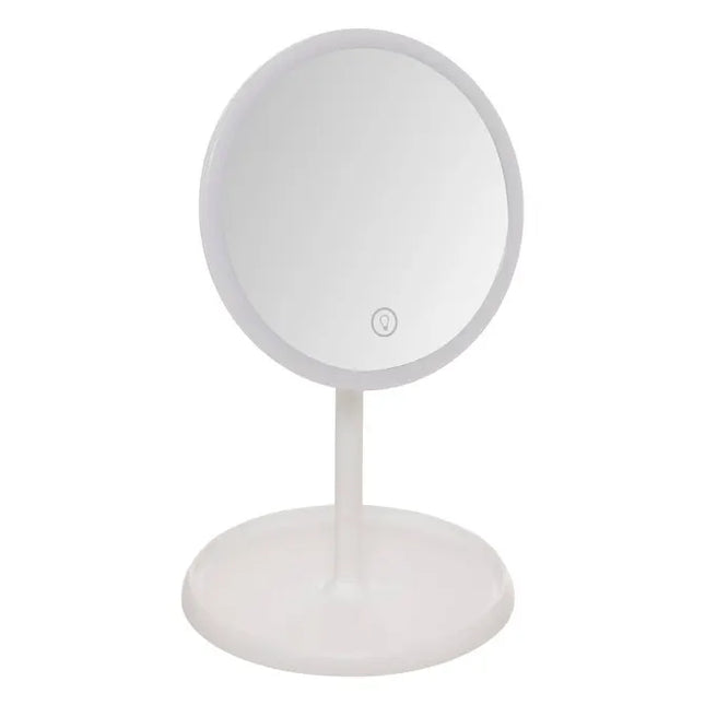 Espejo iluminado, 19 cm de ancho, color blanco - 211439