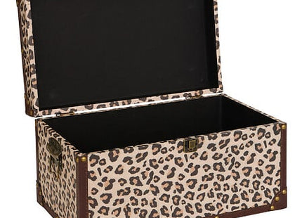 Baúl "Telna" decoración estampado leopardo L - 211527