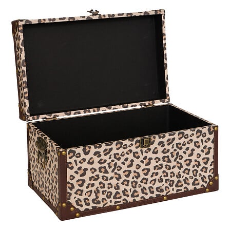 Baúl "Telna" decoración estampado leopardo L - 211527