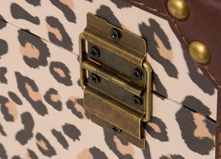 Baúl "Telna" decoración estampado leopardo L - 211527