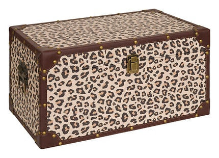 Baúl "Telna" decoración estampado leopardo L - 211527
