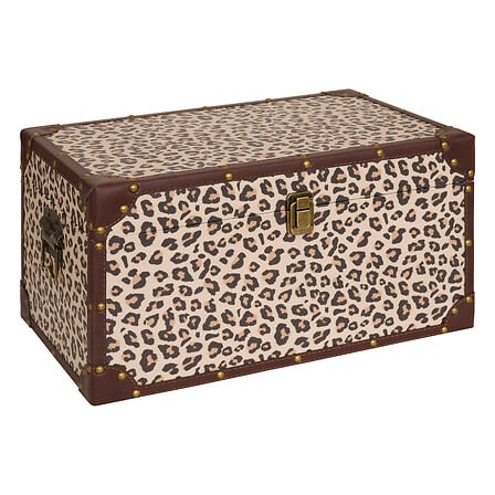 Baúl "Telna" decoración estampado leopardo L - 211527