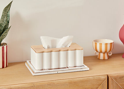 Caja de pañuelos de madera "Chéri" L. 24 x P. 9 x P. 15 cm - 211539