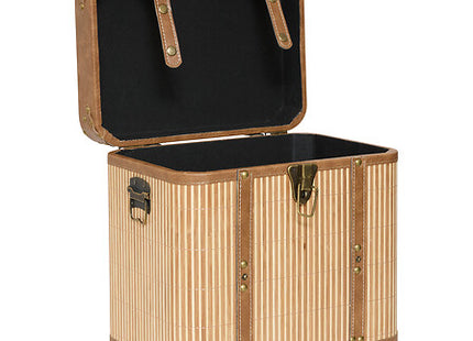 Baúl "Sylia" MDF decoración bambú M - 211545