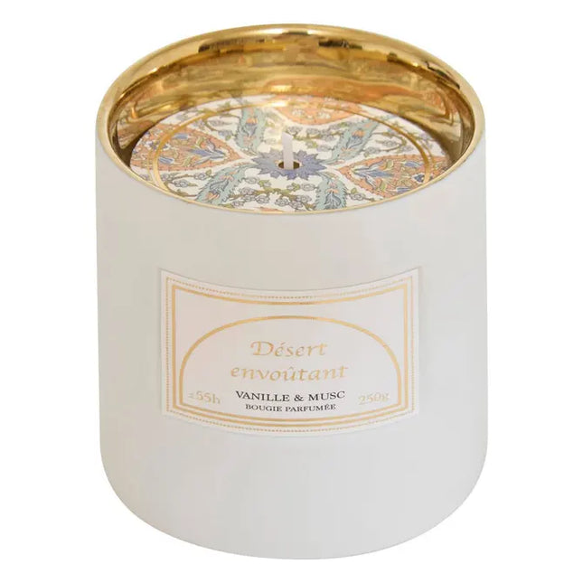 Vela perfumada "Lucía" tarro de cerámica 250gr vainilla - 211643A